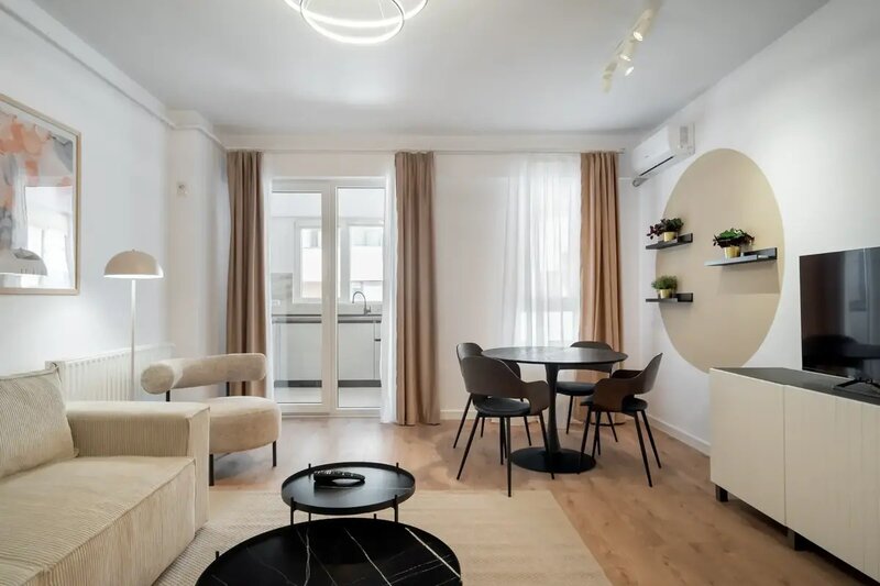Nasaud Apartament 2 camere   Vanzare - Mobilat cu Designer Direct Propietar